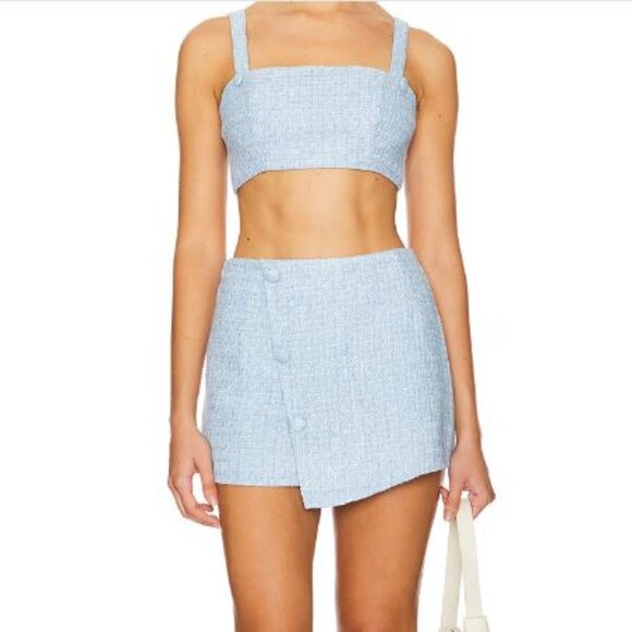 x REVOLVE Tweed Set- M Top L Bottom - Picture 1 of 3